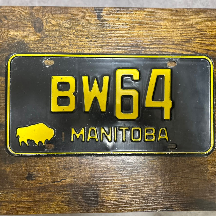 Originales kanada Kontrollschild / Kennzeichen Manitoba BW64