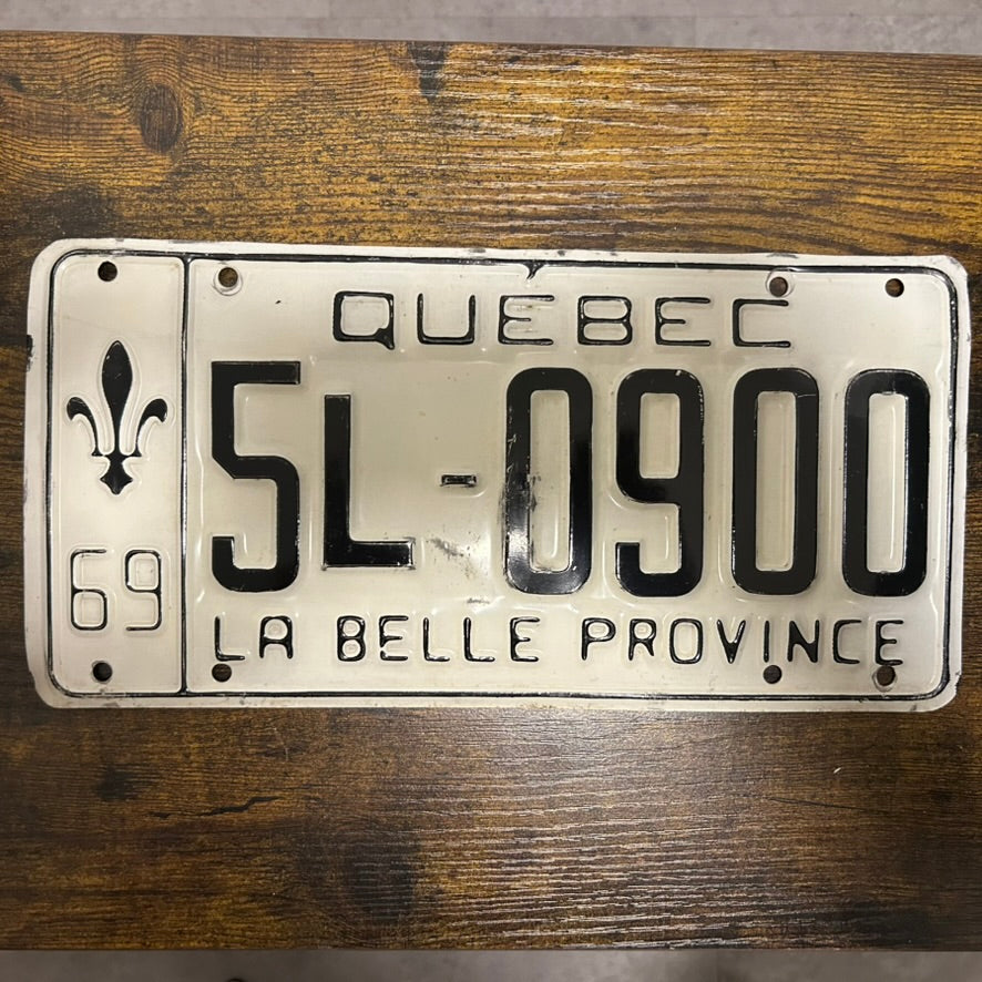 Originales kanada Kontrollschild / Kennzeichen Quebec 5L-0900